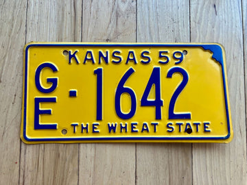 1959 Kansas License Plate