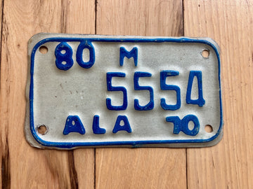 1970 Alabama Motorcycle License Plate