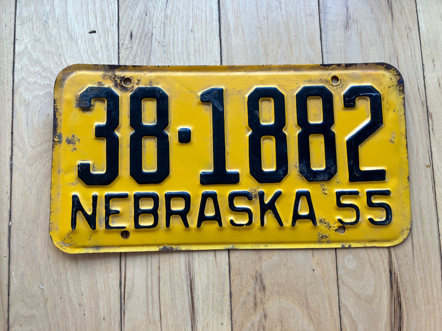 1955 Nebraska License Plate
