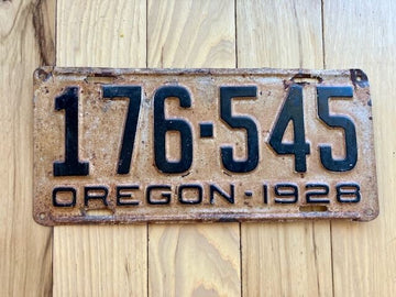 1928 Oregon License Plate