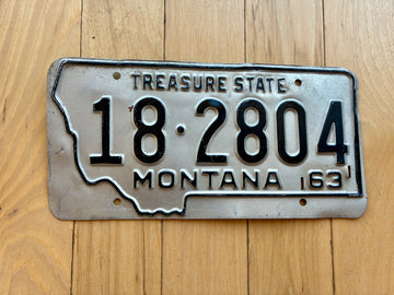 1963 Montana License Plate