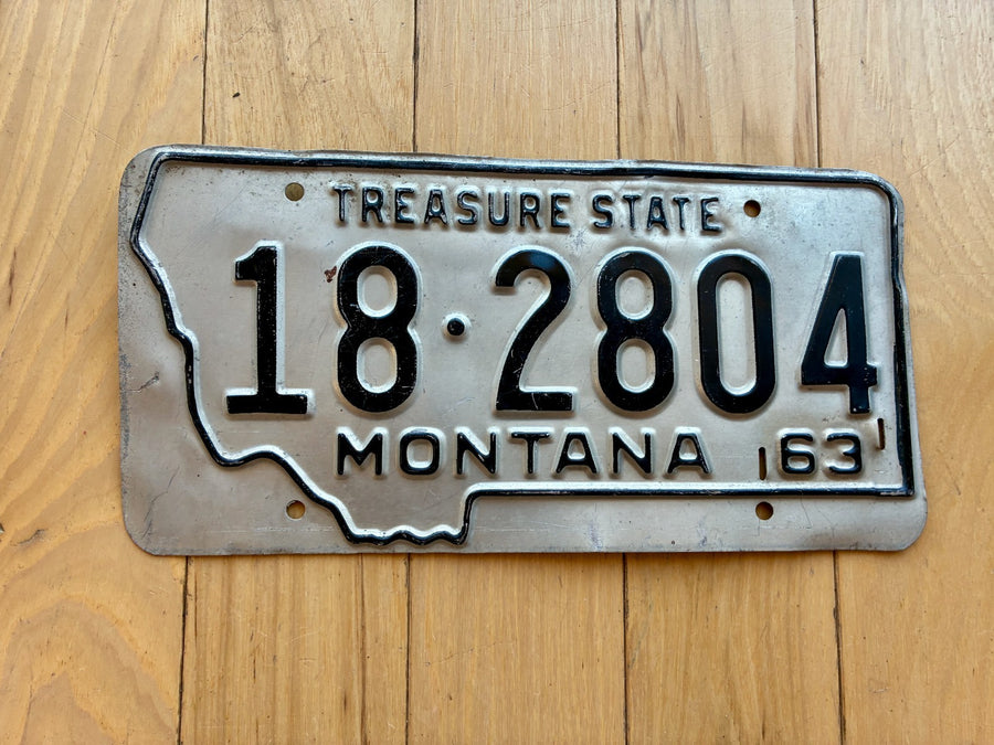 1963 Montana License Plate