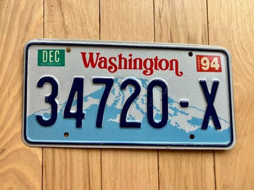 1994 Washington State Truck License Plate (Check With DOL First For YOM)