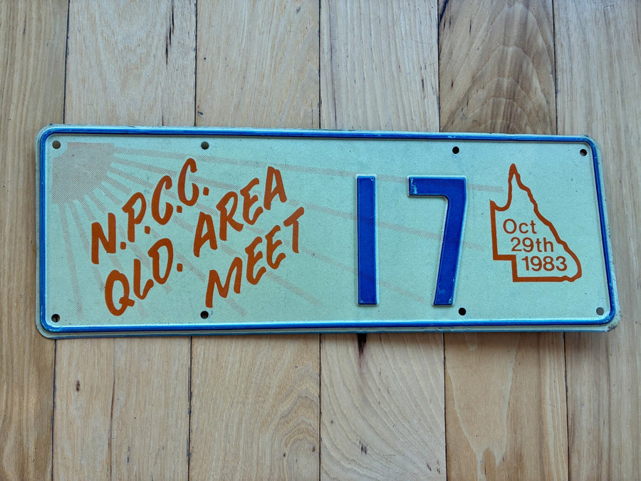 1983 NPCC Queensland Area Meet Booster License Plate