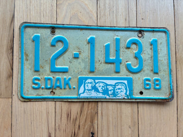 1968 South Dakota License Plate