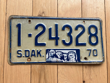 1970 South Dakota License Plate