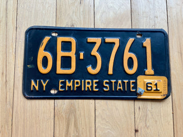1961 New York License Plate