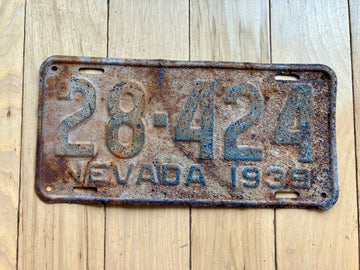 1938 Nevada License Plate