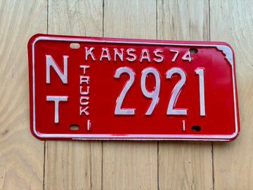 1974 Kansas Truck License Plate