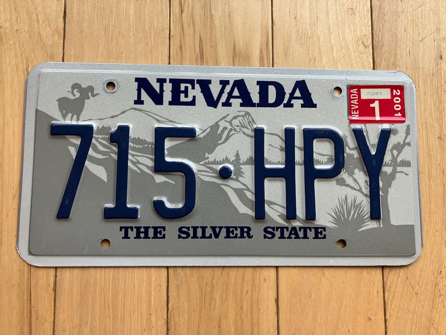 2001 Nevada License Plate