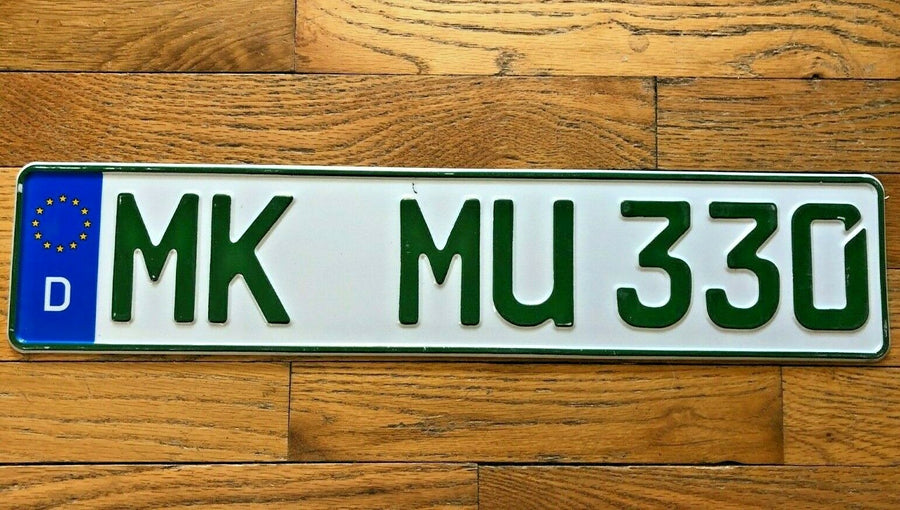 Single German Tax Exempt License Plate- Good Condition