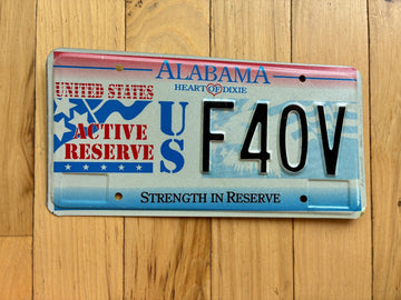 1995 Alabama Active Reserve License Plate