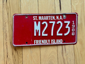 1988 St Maarten License Plate