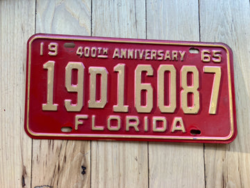 1965 Florida License Plate - NOT YOM Clear