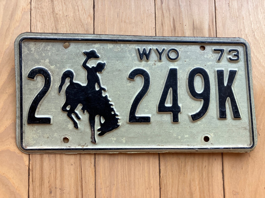 1973 Wyoming License Plate