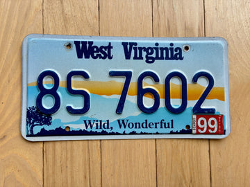 1999 West Virginia License Plate