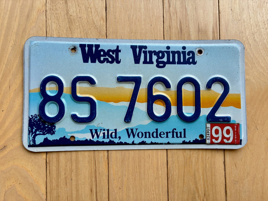 1999 West Virginia License Plate