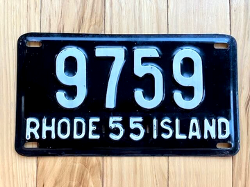 1955 Rhode Island License Plate