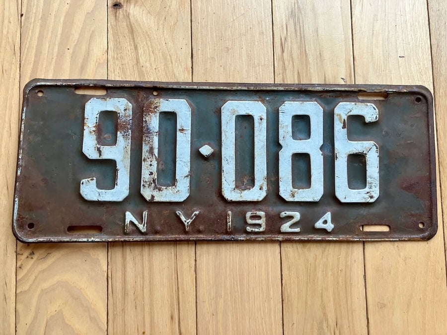 1924 New York License Plate