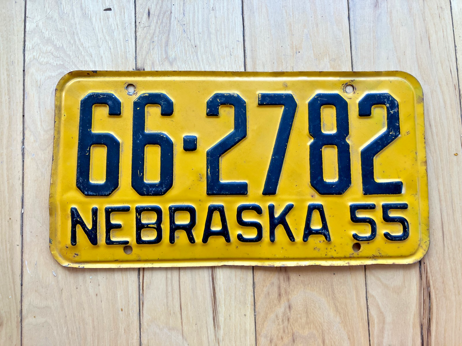 1955 Nebraska License Plate