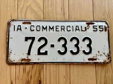 1955 Iowa Commercial License Plate