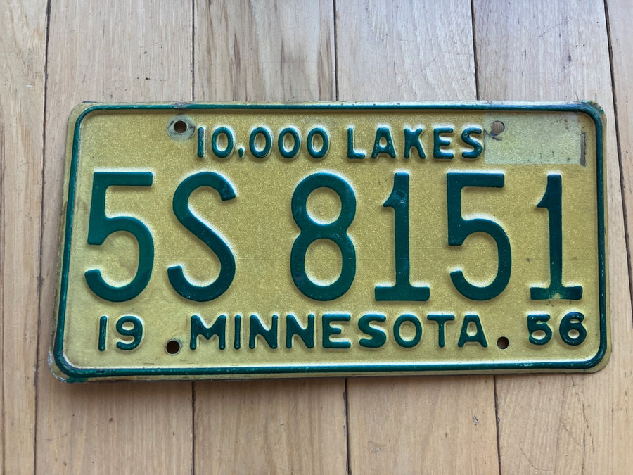 1956 Minnesota License Plate