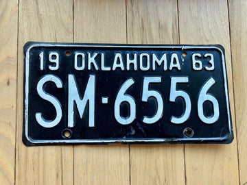 1963 Oklahoma License Plate