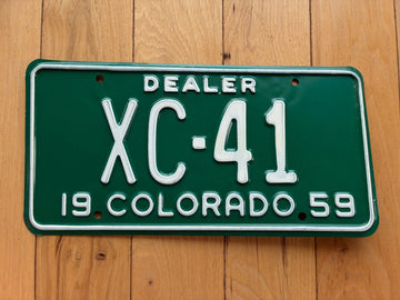 1959 Colorado Dealer License Plate