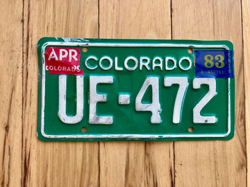 1983 Colorado Motorcycle License Plate