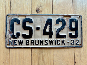 1932 New Brunswick License Plate