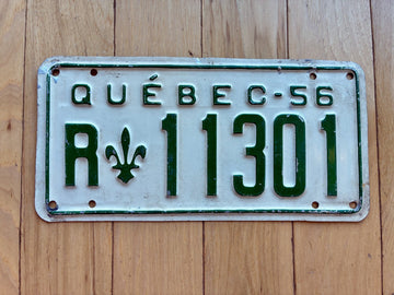 1956 Quebec Trailer License Plate