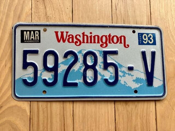 1993 Washington State Truck License Plate (Check With DOL First For YOM)