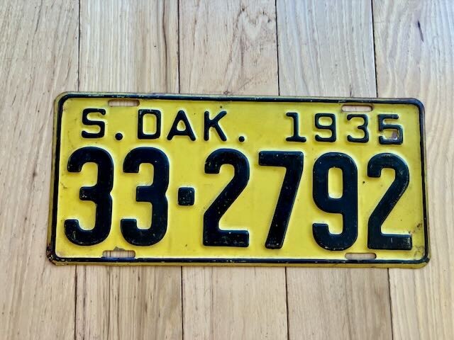 1935 South Dakota License Plate