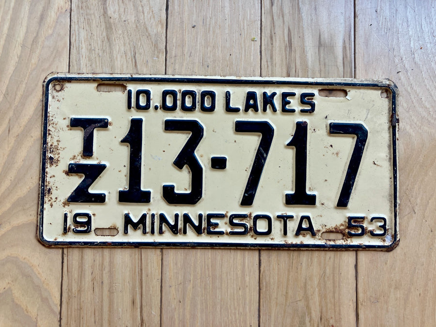 1953 Minnesota License Plate