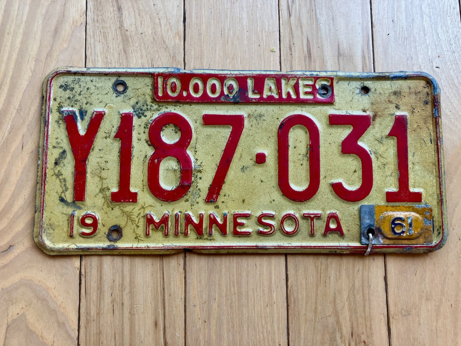 1961 Minnesota License Plate