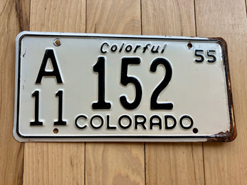 1955 Colorado License Plate