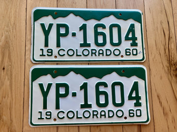 Pair of 1960 Colorado License Plates