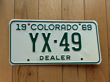 1969 Colorado Dealer License Plate