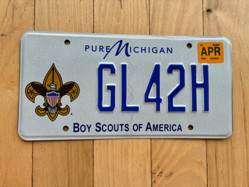 2014 Michigan Boy Scouts Of America License Plate