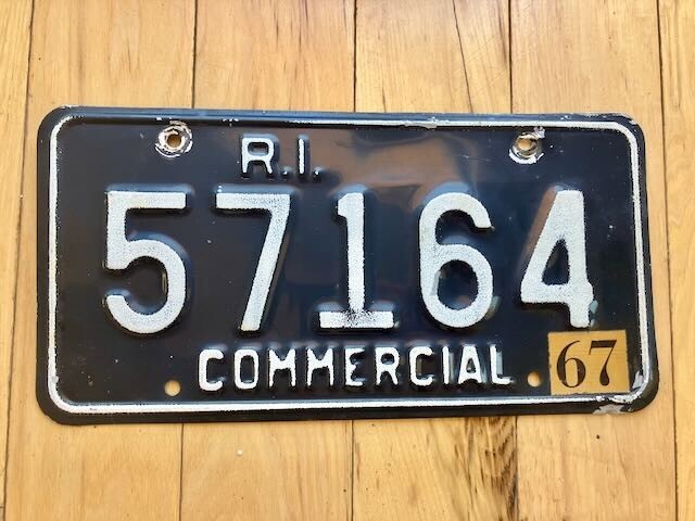 1967 Rhode Island Commercial License Plate