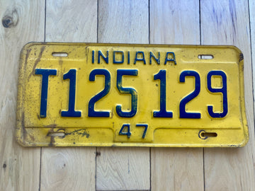 1947 Indiana Truck License Plate