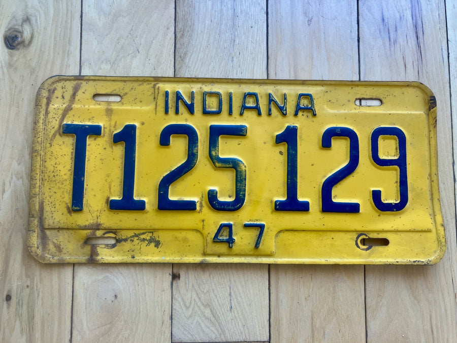 1947 Indiana Truck License Plate