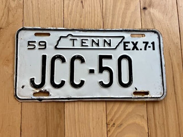 1959 Tennessee Junior Chamber Of Commerce License Plate