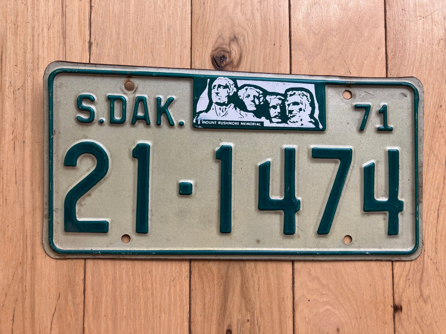 1971 South Dakota License Plate