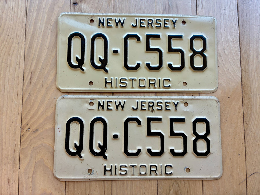 Pair of 1960s Base New Jersey Historic License Plates