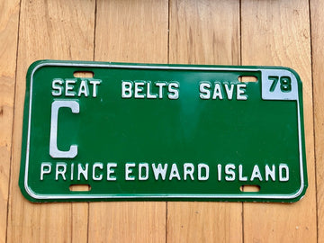 1979 Prince Edward Island License Plate - Blank/ Error?