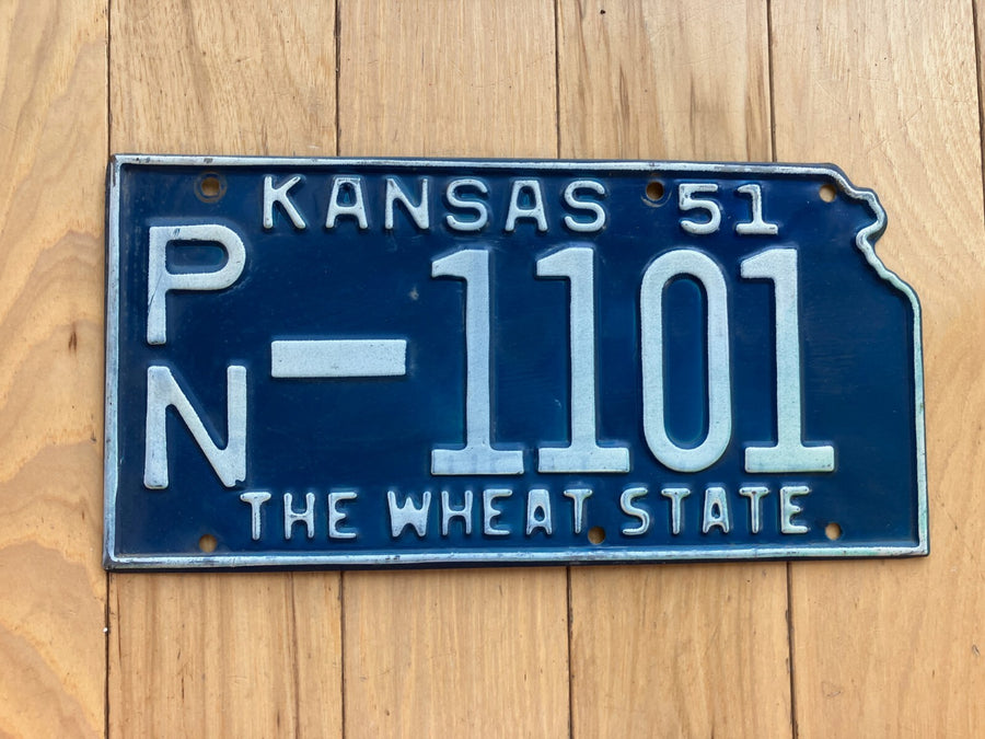 1951 Kansas License Plate