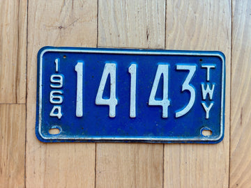 1964 New York Throughway TWY License Plate