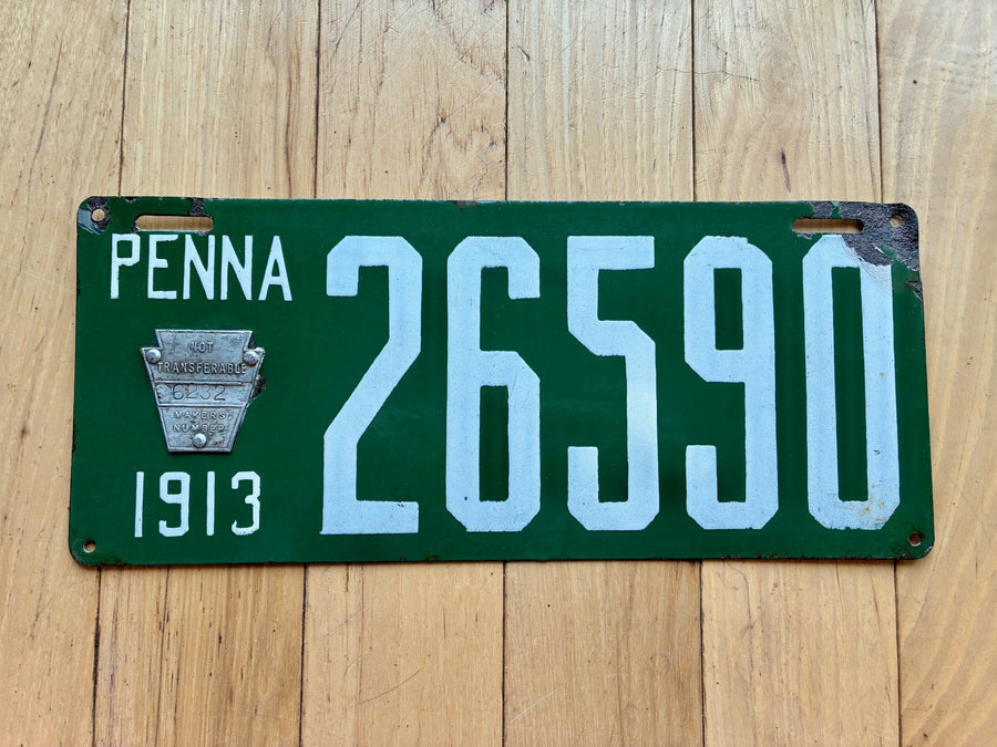 1913 Pennsylvania License Plate