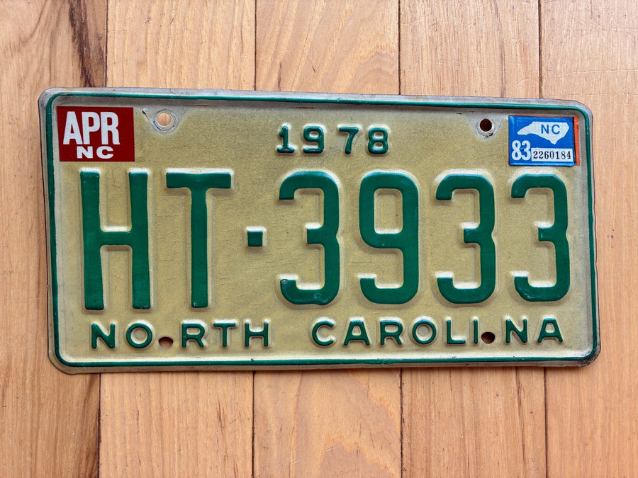 1978 1983 North Carolina License Plate